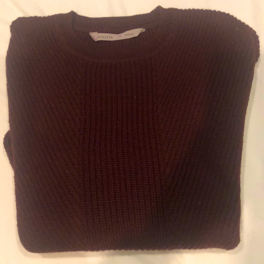 Athleta sweater- burgundy XS barely worn.
